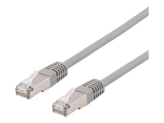 Deltaco S/FTP Cat6 koblingskabel 20 m grå - Halogenfri
