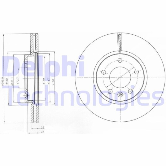 Bremseskive DELPHI BG4278C