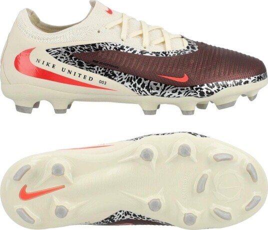 Nike Phantom 6 Pro Low Cut MG United   Bordeaux/Universal Red/Grå Barn   Multi Ground (MG) størrelse 33