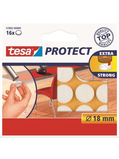 tesa Protect Anti-scratch felts Ø 18mm Hvit