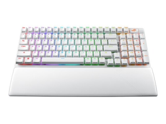 Asus Rog Strix Scope Ii 96 - Tastatur - 96% - Compact - Backlit - Trådløs - Usb 2.4 Ghz Bluetooth 5.1 - Tastsvitsj: Rog Nx Hot-Swappable - Månelyshvit Asus Rog Strix Scope Ii 96 - Tastatur - 96% - Compact - Backlit - Trådløs - Usb 2.4 Ghz Bluetooth 5.1 - Tastsvitsj: Rog Nx Hot-Swappable - Månelyshvit