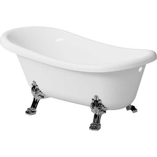 Westerbergs Victoria 167 badekar 1670x750 mm, Løveføtter, Krom