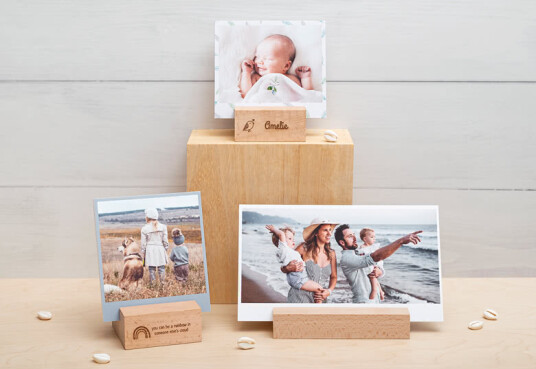 smartphoto Fotoholder tre med bilder liggende