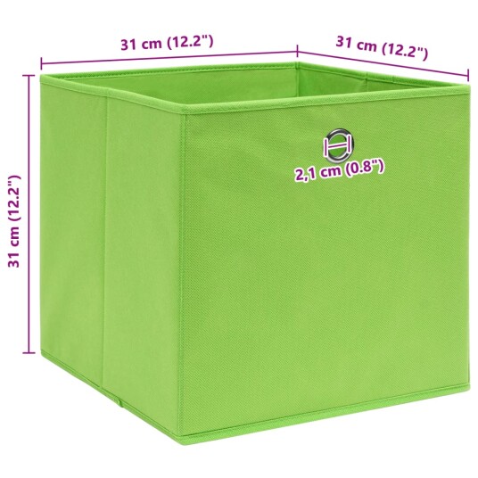 vidaXL Oppbevaringsbokser 10 stk grønn 32x32x32 cm stoff vidaXL Oppbevaringsbokser 10 stk grønn 32x32x32 cm stoff