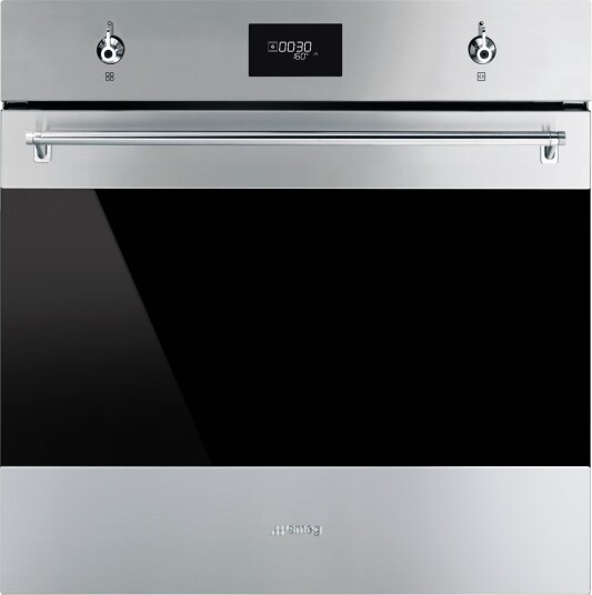 Smeg Classic integrert stekeovn 70L med pyrolyse og rustfritt stål SFP6301TVX