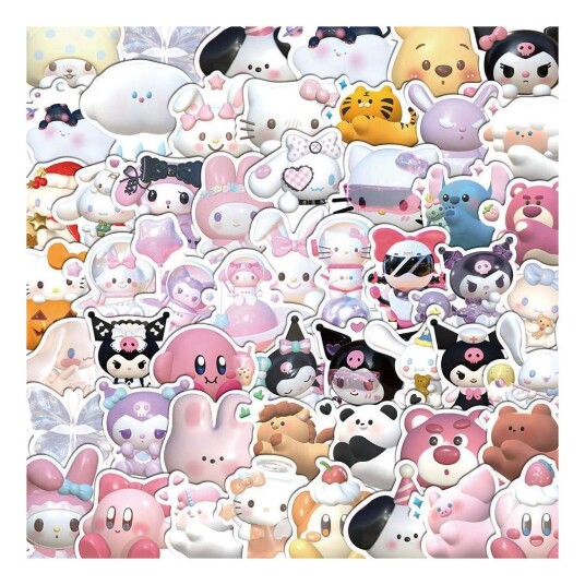 Klistremerker - kawaii - 50 stk