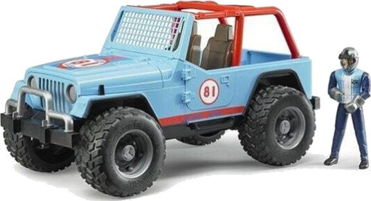Bruder Jeep Cross Country racer Blå with driver