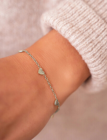 My Jewellery Bracelet Hearts   Silver   ONE SIZE
