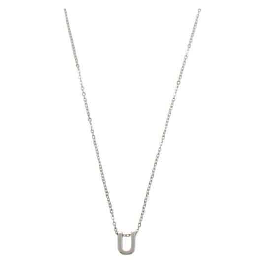 Timi of Sweden Viola Letter Necklace Stainless Steel Silver U