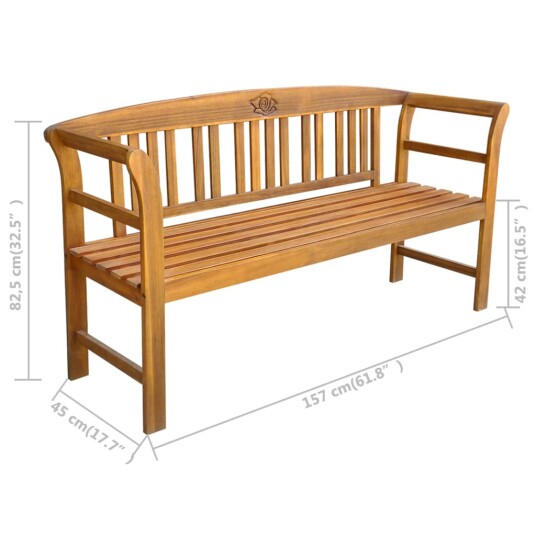 vidaXL Hagebenk 157 cm heltre akasie vidaXL Hagebenk 157 cm heltre akasie