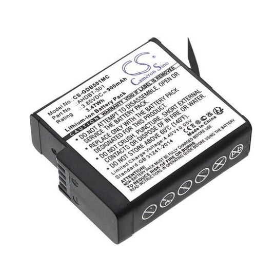 GoPro 601-10197-00 batteri (900 mAh 3.85 V) GoPro 601-10197-00 batteri (900 mAh 3.85 V)