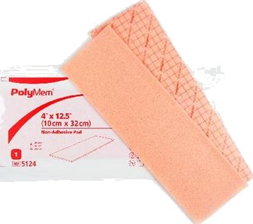 PolyMem skumbandasje u/fikseringstape 10x32cm 12 stk
