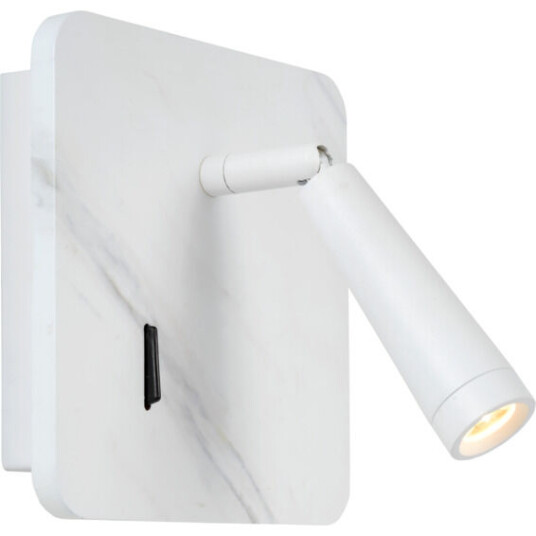 Lucide Oregon Vegglampe 3W 3000K m/USB Ladeport Sort - 92031
