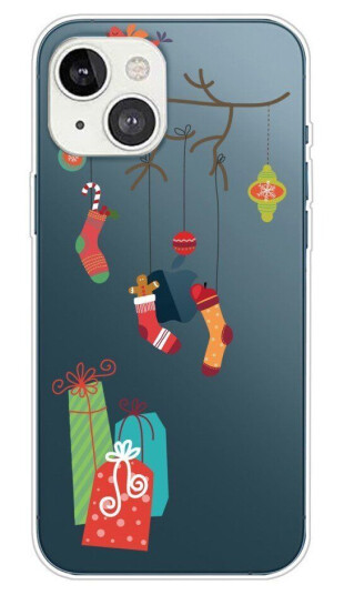 INCOVER iPhone 13 Plast Jul Deksel - Gjennomsiktig - Julegaver