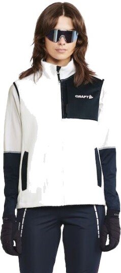 Craft NOR ADV Explore Pile Fleece Vest Dame White/Blaze M Craft NOR ADV Explore Pile Fleece Vest Dame White/Blaze M