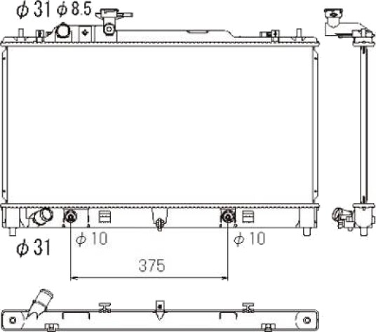 DIEDERICHS DCM2275 Radiator motorkjøling