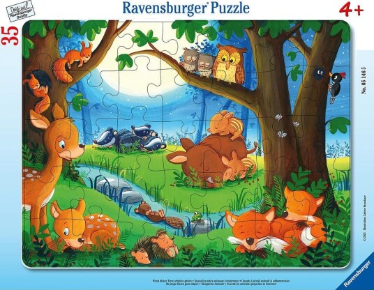 Ravensburger 05146 Puslespill 35 Brikker Sovende Dyr Ravensburger 05146 Puslespill 35 Brikker Sovende Dyr