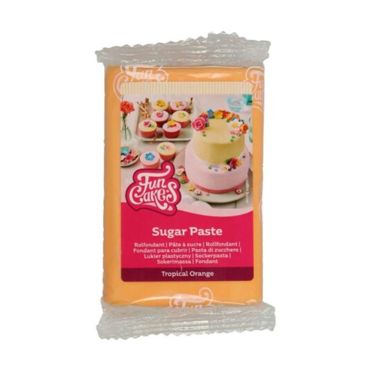 Oransje Fondant Fra Funcakes 250g 