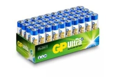 GP Ultra Plus AAA Alkalisk Batteri 40-pk 1,5 V Engangsbatteri