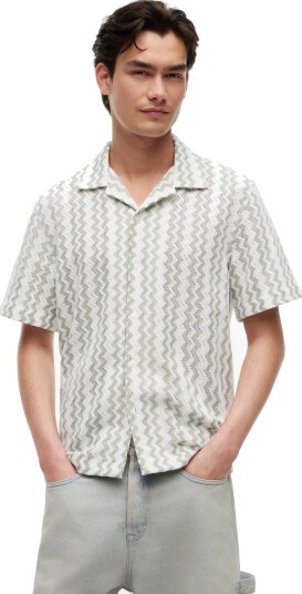 Tommy Jeans Tjm Reg Club Lace Ss Shirt   Khaki green   XL
