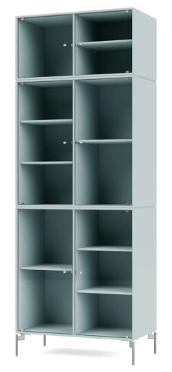 Montana Ripple IV vitrineskap 69,6 x 187,2 x 38 cm Flint-ben chrome