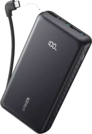Anker Zolo powerbank 20000mAh, 22.5W QC+PD med USB-C-kabel Svart Anker Zolo powerbank 20000mAh, 22.5W QC+PD med USB-C-kabel Svart