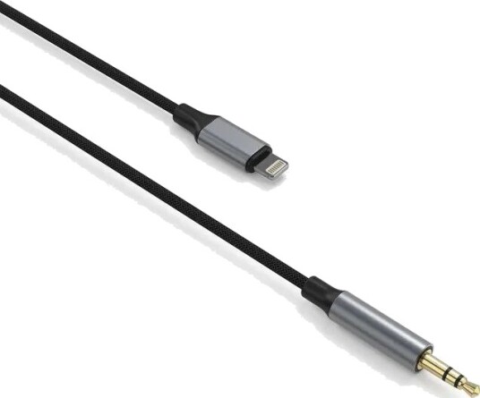 Av-Kabel Fixed Audio Fixed Link Lightning Til 3,5 Mm Jack, 1,5 M, Space Gray
