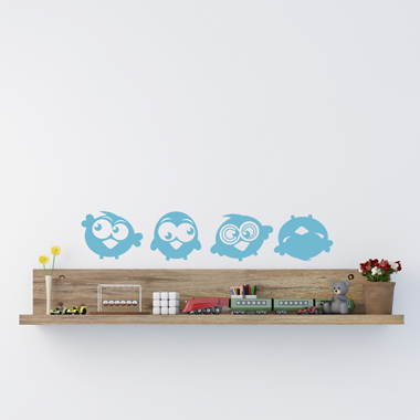 Birdies wallsticker av Anline Ruby, 25x25 cm Birdies wallsticker av Anline Ruby, 25x25 cm