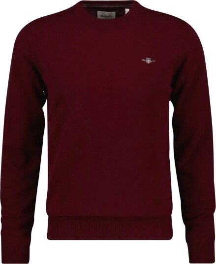 Gant Superfine Lambswool C Neck Burgundy L