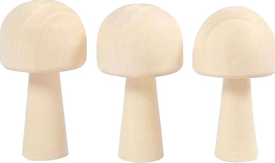 Creativ Company Wooden Mushroom 3 Pcs.