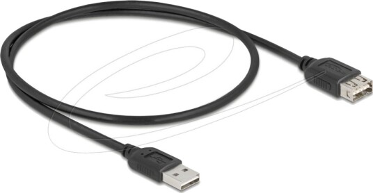 Delock Usb Forlengelseskabel Usb Hann Reversibel Til Usb Hunn Reversibel Usb 2.0 50 Cm Easy Usb Svart