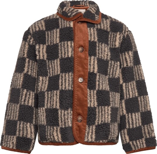 Bobo Choses Almost Moiré All Over Sheepskin Jacket GREY 155