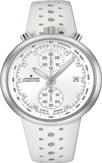 Junghans 1972 Competition Herreklokke 27/4509.00 Hvit/Lær 41x45.5 mm