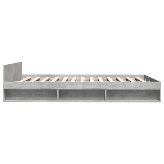  Sengeramme med skuffer betonggrå 135x190 cm konstruert tre 8721102624254