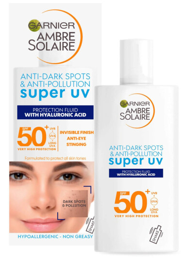 Garnier Ambre Solaire Ultra-Light Sensitive Sun Protection Face Fluid SPF50+ 40ml