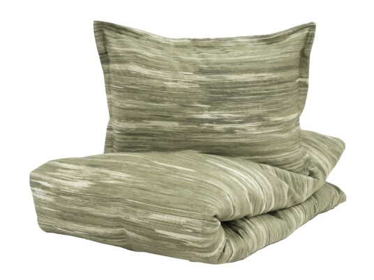 Turiform sengetøy - 140x220 cm - Yara Grønn - 100% bomullssateng sengesett - Mønstret sengetøy
