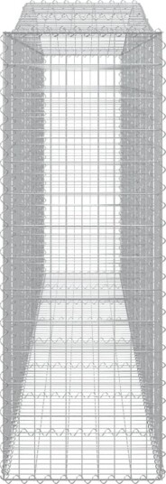 vidaXL Gabionkurver buede 4 stk 400x50x140/160 cm galvanisert jern