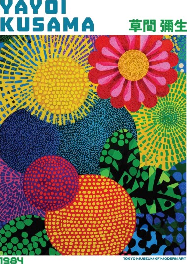 Poster Yayoi Kusama Blomsterkunst 1984