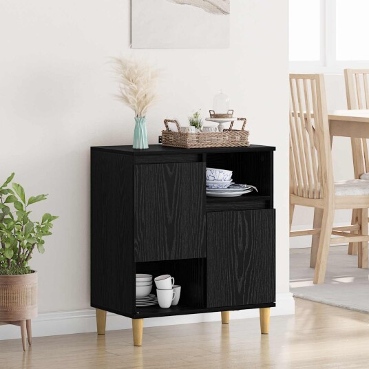 Serviesskap Svart eik 35 x 60 x 70 cm Konstruert tre