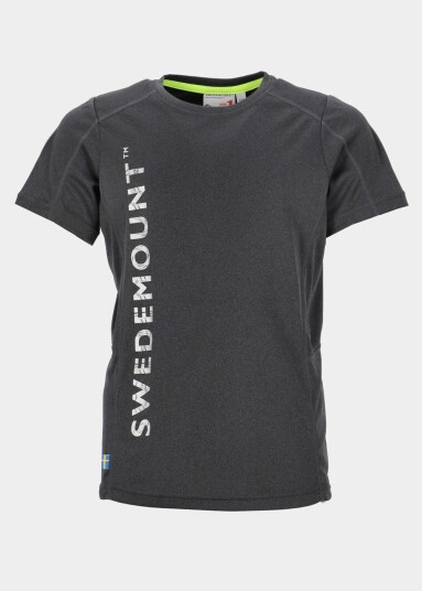 Swedemount Training Logo Tee B Jr Charcoal Melange/Neon 120 T-Shirts