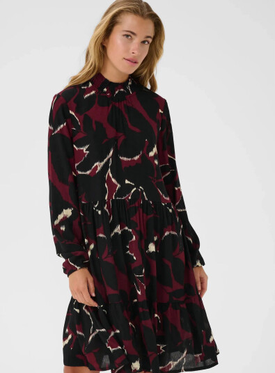Kaffe Kalinda Amber Dress - Burgundy - 34 Kaffe Kalinda Amber Dress - Burgundy - 34