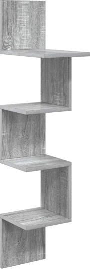vidaXL Vegghylle Veggmontert Grå Sonoma 32 x 21 x 107 cm