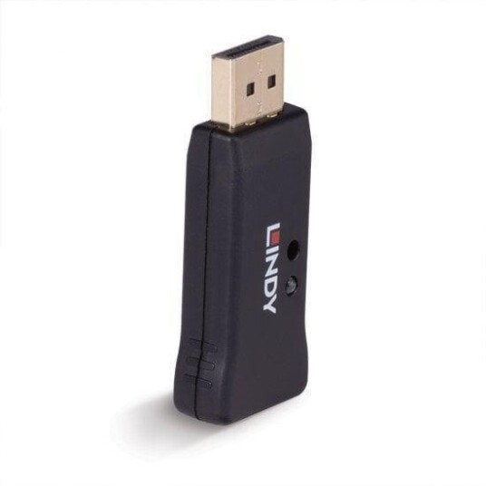 Lindy DisplayPort 1.4 EDID Emulator med maksimal oppløsning 7680x4320 piksler, Sort