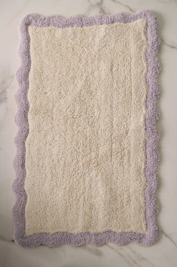 Ellos Home Badematte Scallop Lilla