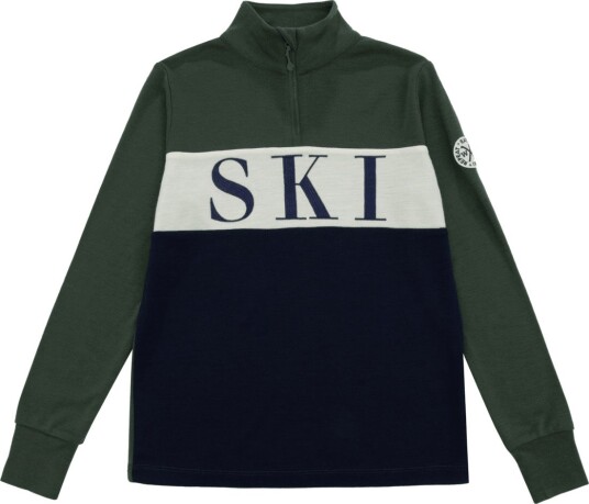 WoolLand - Genser Voss Half-Zip Green