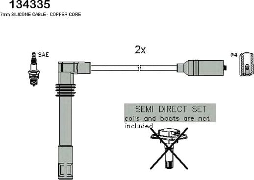 Tennplugg kabelsett HITACHI 134335