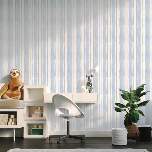 Namly Design Tapet Blå Vertikale Striper WPPRSS2477782485