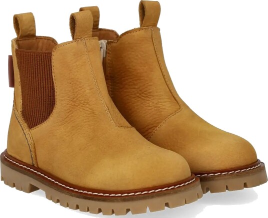 ANGULUS Booties Flat With Zipper Beige 26