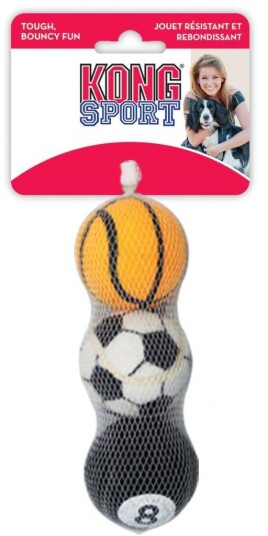 KONG Medium 3-pakning Sport Baller til Hundelek
