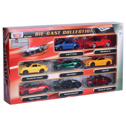 Motormax Die Cast Collection 1:43 8 Pakning Motormax Die Cast Collection 1:43 8 Pakning